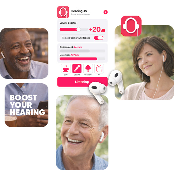HearingUS — hearing aid app that boosts and amplifies sound for the deaf and hard of hearing